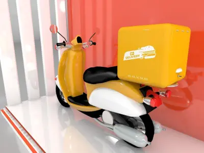 Delivery food box 3D model