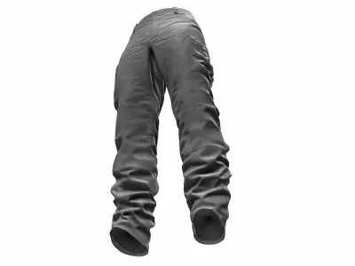 Military Tactical Cargo Pants - High Poly 3D model