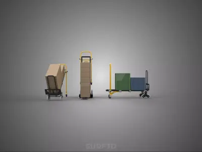 3 MODE POSITION STAIR CLIMBER CONVERTIBLE HAND TRUCK COLLECTION 3D model