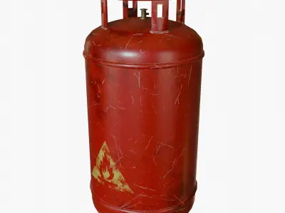 Gas Cylinders Low-poly 3D model