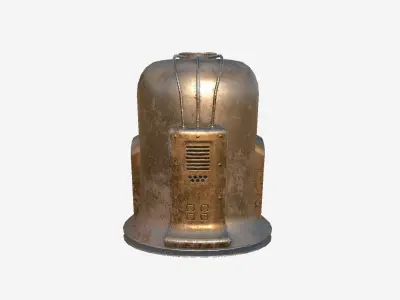Old Diving Helmet C03 Brown - Character Design Fashion Low-poly 3D model