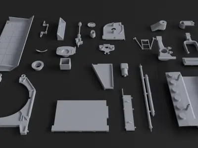 Kitbash Kit - 25 Free Original Star Wars Parts Free 3D model