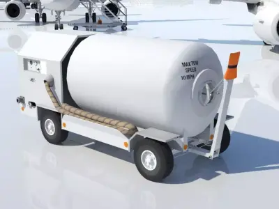 Airstarter ACE 500 ground support airport equipment Low-poly 3D model