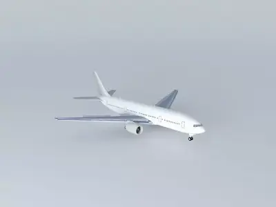 Boeing 777 200 Landing at Seattle Free 3D model
