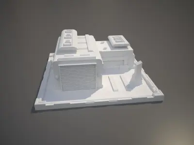 Miniature Tank Factory Building 3D print model purchase