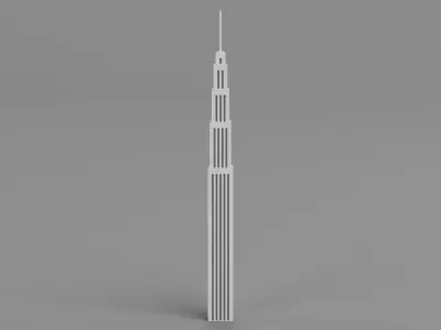 Paper Skyscraper V3 Low-poly 3D model