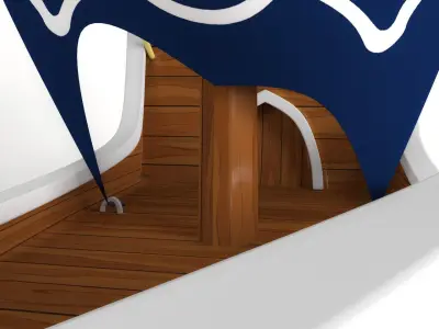 Cartoon ship 3D model purchase