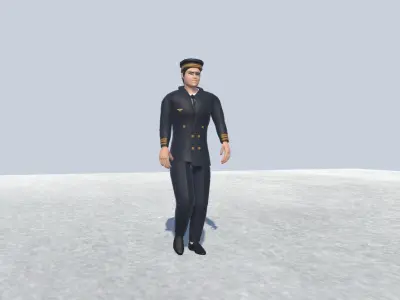 Pilot avatar Rigged  Low-poly 3D model
