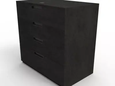 Tall Drawer Low-poly 3D model
