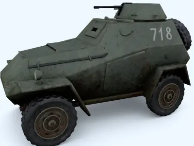 BA-64 light armored car 3D model