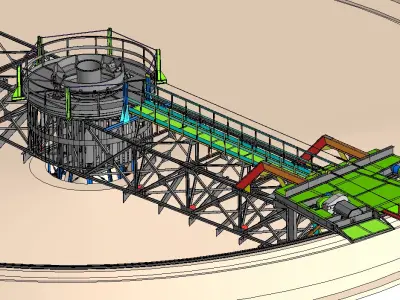 Radial Scrapers for Wastewater Treatment 3D model
