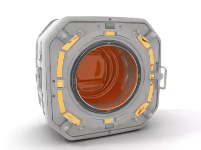 Futuristic Industrial Hatch model pack with detailed design Low-poly 3D model