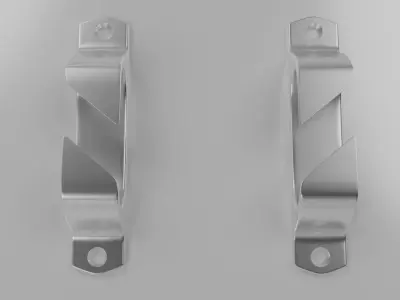 Fairlead chock right and left chaumards 220 mm 3D model