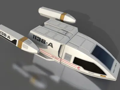 Type6  ShuttleVariant Low-poly 3D model