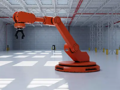 Industrial robot arm 3D model 3D model