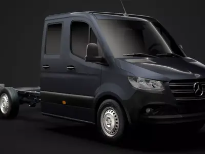 Mercedes Sprinter Chassis Crew Cab L2 FWD 2020 3D model