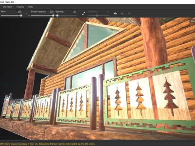 The lake house barn log cabin 3D model 3D model