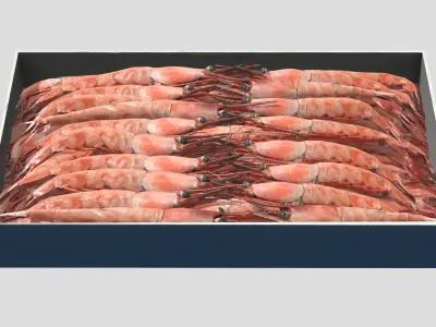 Frozen Seafood Pack Low Poly Low-poly 3D model