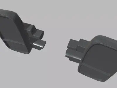Truck Mirror 02 Low-poly 3D model