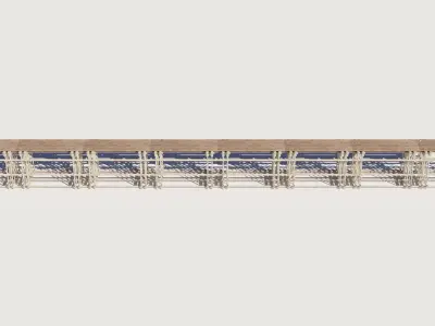 Two models 3D Wood trestle bridge  3D Model Pack