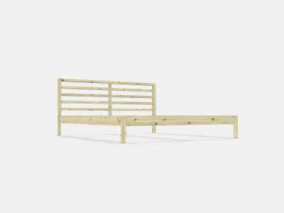 TARVA Bed Frame 6 Low-poly 3D model