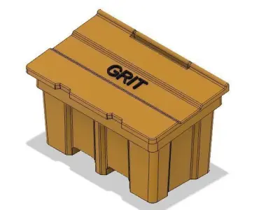 Model Railway Salt Grit Bin for Roadside or Car Park 3D print model
