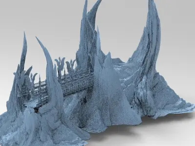 Asgardian serpent Mountain 2 3D model
