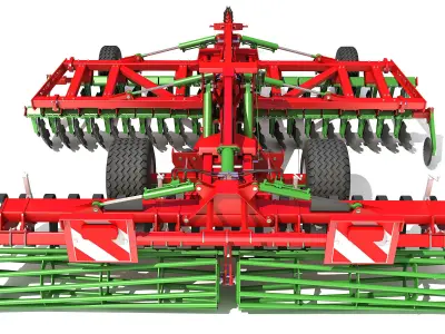 Agro Trailed Disc Harrow 3D model