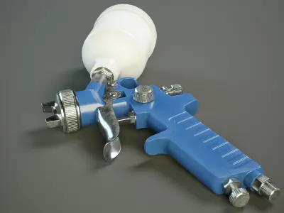 Paint Spray Gun PBR Low-poly 3D model