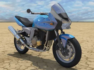 Kawasaki Z650 Motorcycle 3D model