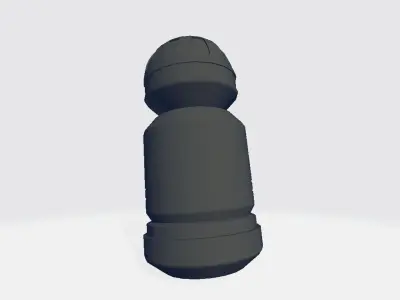 Granade plastic bottle Low-poly 3D model