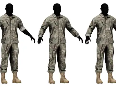 ARMY COMBAT UNIFORM Low-poly 3D model