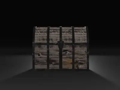 Treasure Chest Low-poly 3D model