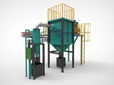 dust collecting system 3D model