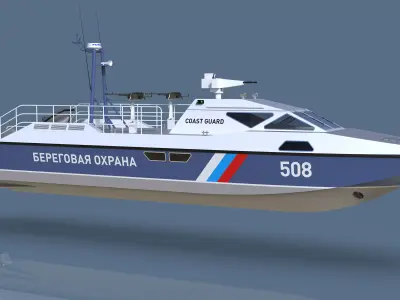 Patrol Boat Low-poly 3D model purchase