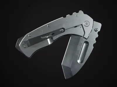 Tactical Folding Knife TFK01 Low-poly 3D model