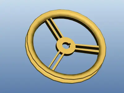 pulley steering wheel Free 3D model