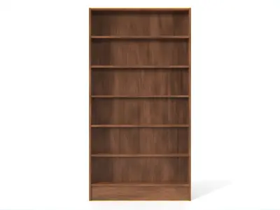 Simple Wooden Bookshelf Low-poly 3D model