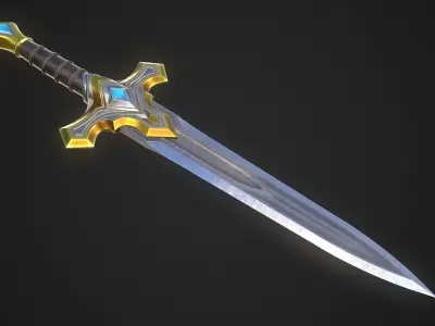 Dagger A6 Low-poly 3D model