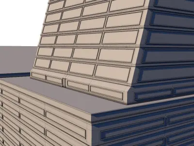 Background high rise optimized building 2 Low-poly 3D model