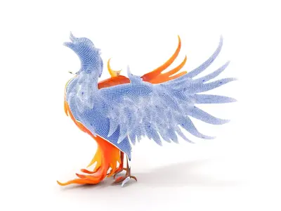 Mythical Phoenix D Model Pack Low-poly 3D model
