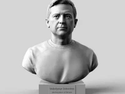  Volodymyr Zelensky Bust 3D print model