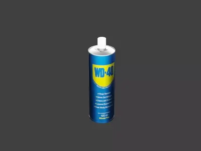 WD 40 spray can Low-poly 3D model