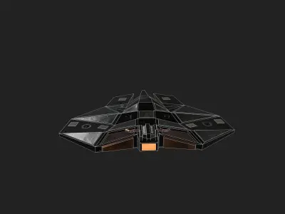 Spaceship star wars Low-poly 3D model