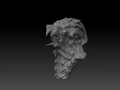 Enrewator Bird creature bust 3D model