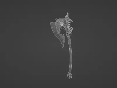 Axe of the Flame Low-poly 3D model