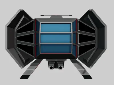 Eagle Eye Spaceship Low-poly 3D model