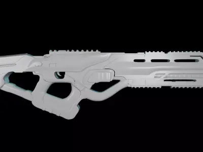 3D Sci-Fi Rifle Gun 3D model