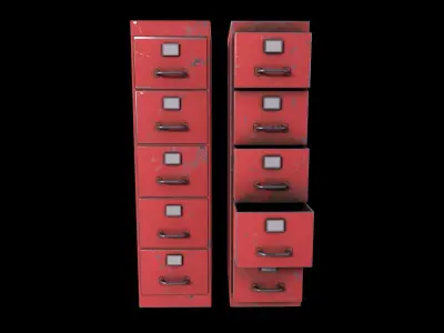 Cabinet V1 - 007 Low-poly 3D model