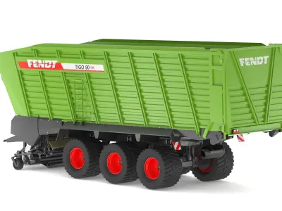 Fendt Tigo Forage Wagons 6 Wheels 3D model